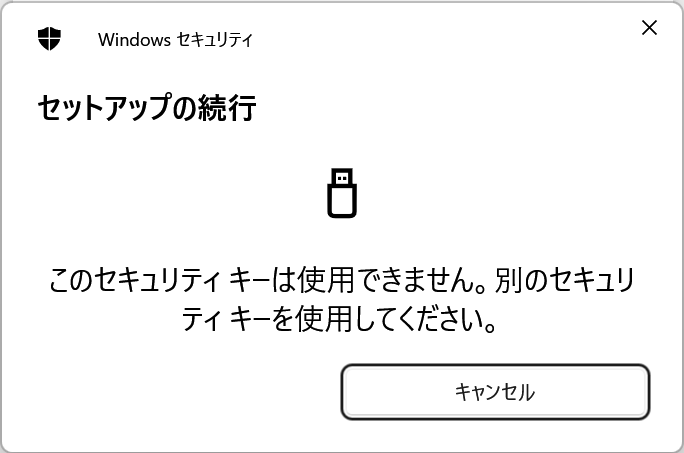 セットアップの続行エラー